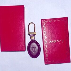 Cartier Red Must de Cartier Key Chain Golden
